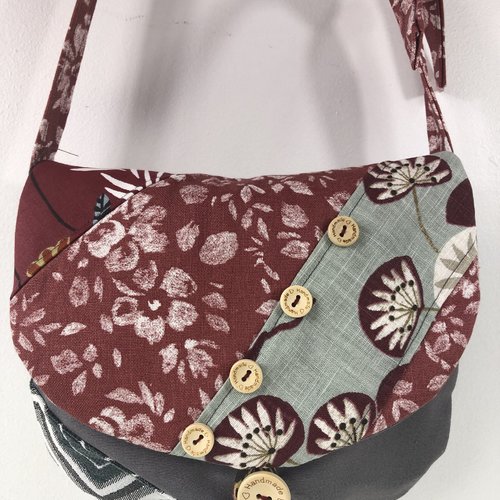 Sac minaudière tissus patchwork collection lina réf 7071