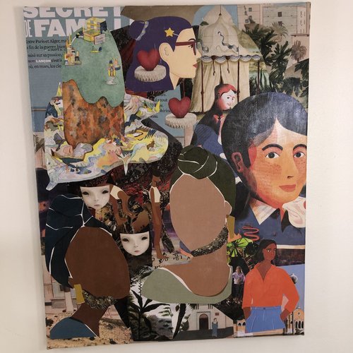 Tableaux collage  toile tendue 2562