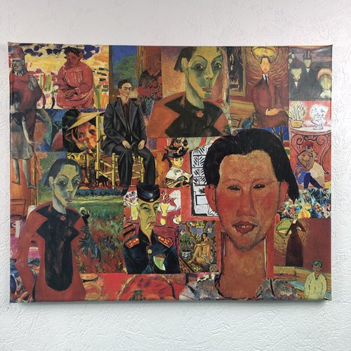 Tableaux collage  toile tendue 1888