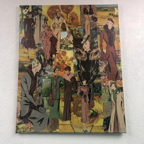 Tableaux collage  toile tendue 1853