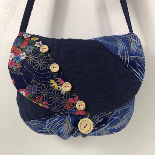 Sac minaudière tissus patchwork collection lina réf 7197