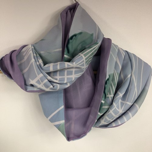 Echarpe tubulaire /snood tissus réversible réf 0850