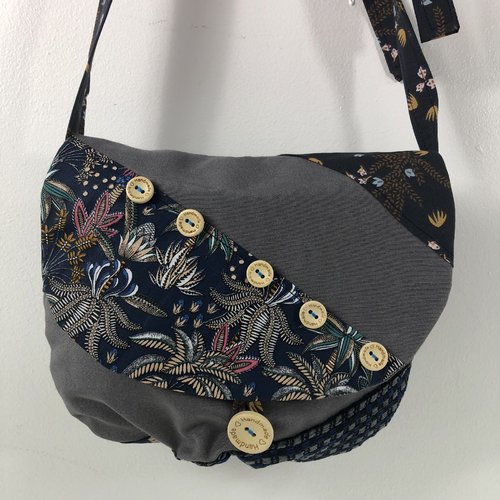 Sac minaudière tissus patchwork collection lina réf 7151