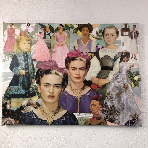 Tableaux collage  toile tendue 1300