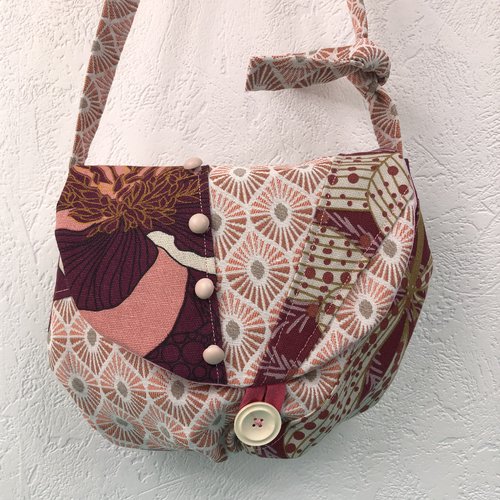 Sac minaudière tissus patchwork collection lina réf 1459