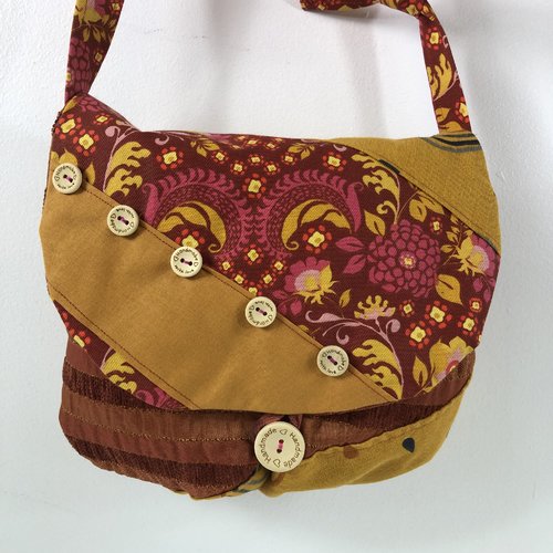 Sac minaudière tissus patchwork collection lina réf 7345