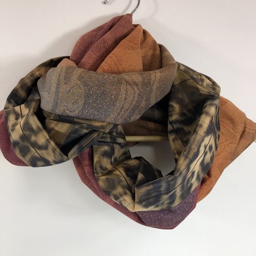 Echarpe tubulaire /snood tissus réversible réf 2125