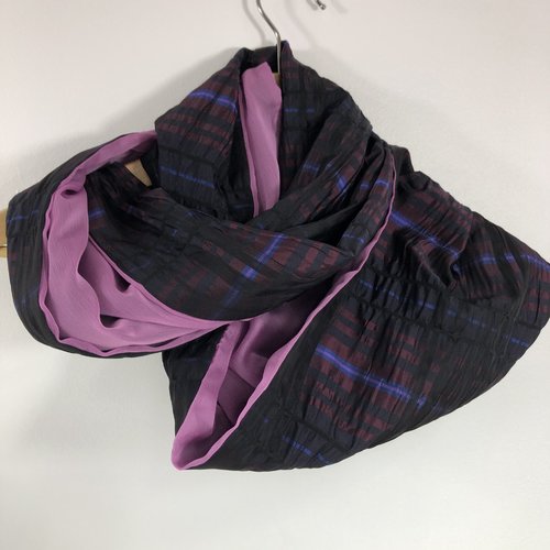 Echarpe tubulaire /snood tissus réversible réf 1800