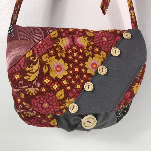 Sac minaudière tissus patchwork collection lina réf 7207