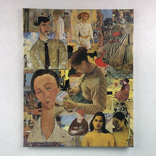 Tableaux collage  toile tendue 1953