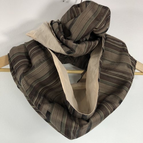 Echarpe tubulaire /snood tissus réversible réf 1971
