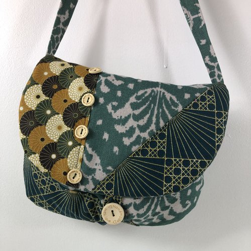 Sac minaudière tissus patchwork collection lina réf 7315