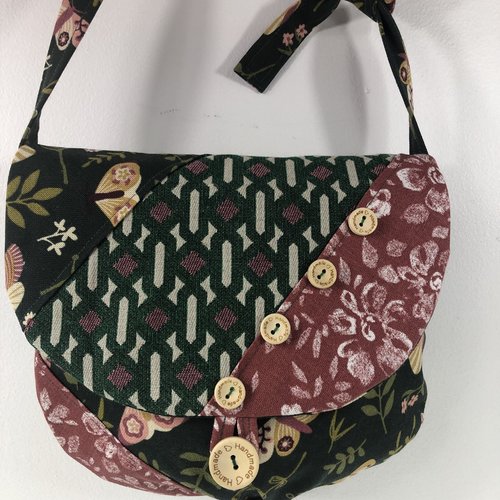 Sac minaudière tissus patchwork collection lina réf 7054
