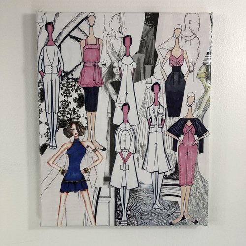 Tableaux collage  toile tendue 2703