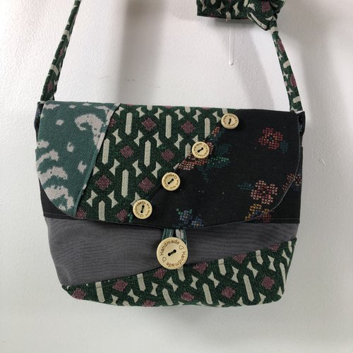 Sac minaudière tissus patchwork collection lidia réf 7355