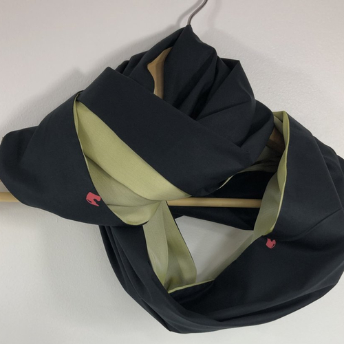 Echarpe tubulaire /snood tissus réversible réf 1776