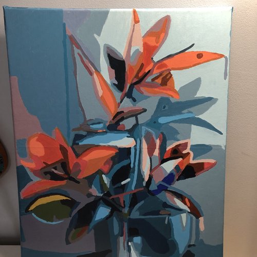 Tableau toile tendue peinture acrylique réf 8607