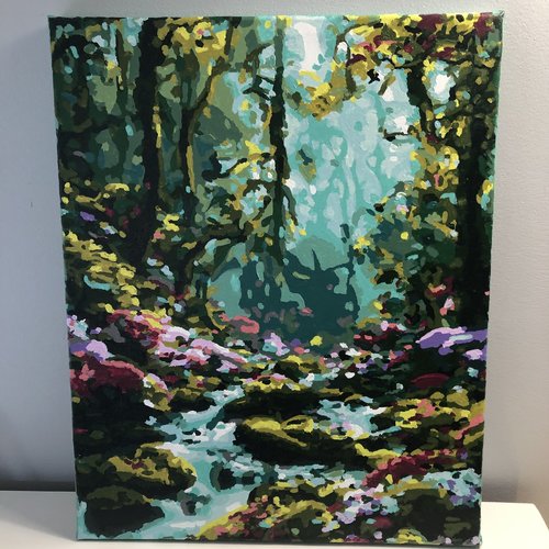 Tableau toile tendue peinture acrylique réf 8667