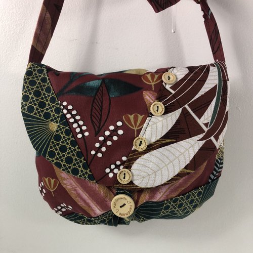 Sac minaudière tissus patchwork collection lina réf 7187