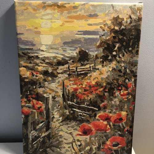 Tableau toile tendue peinture acrylique réf 8614