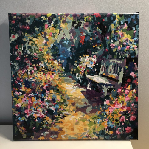 Tableau toile tendue peinture acrylique réf 8621