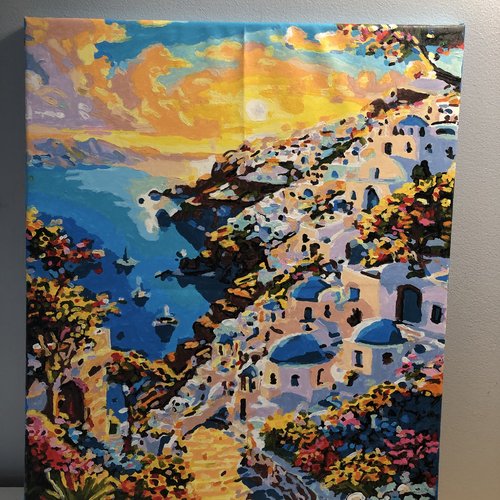 Tableau toile tendue peinture acrylique réf 8627