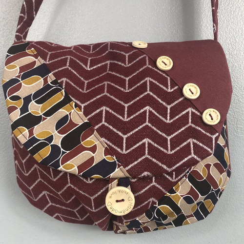 Sac minaudière tissus patchwork collection lina réf 5073
