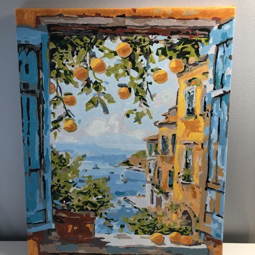 Tableau toile tendue peinture acrylique réf 8646