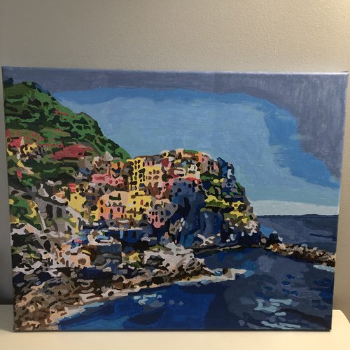 Tableau toile tendue peinture acrylique réf 8694