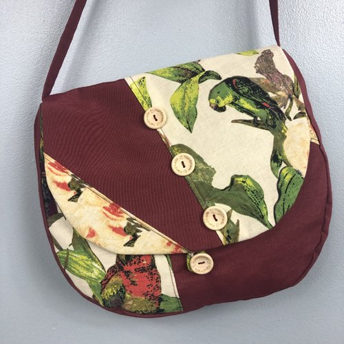 Sac besace tissus patchwork bandoulière collection laura 4951