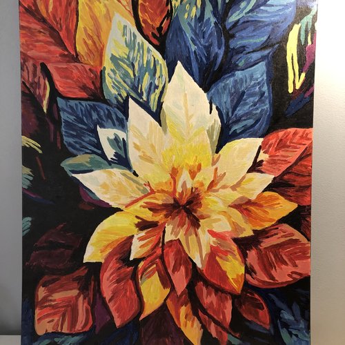 Tableau toile tendue peinture acrylique réf 8712