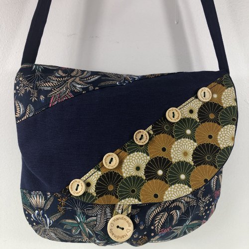 Sac minaudière tissus patchwork collection lina réf 7034