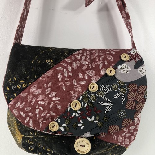 Sac minaudière tissus patchwork collection lina réf 7059