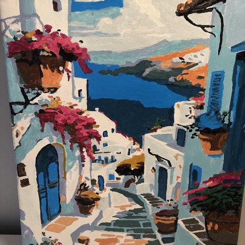 Tableau toile tendue peinture acrylique réf 8706