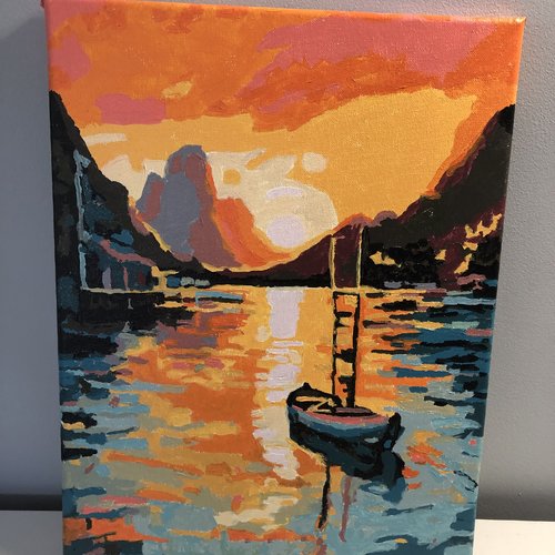 Tableau toile tendue peinture acrylique réf 8688