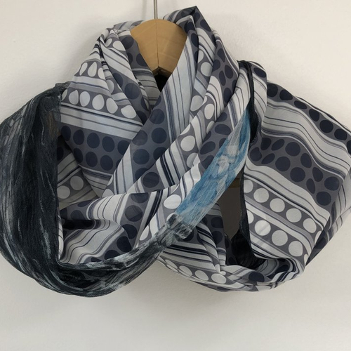 Echarpe tubulaire /snood tissus réversible réf 1275