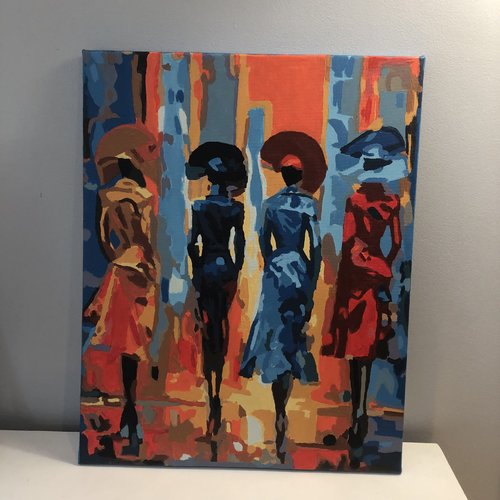 Tableau toile tendue peinture acrylique réf 8795