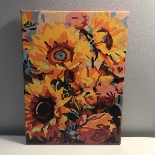 Tableau toile tendue peinture acrylique réf 8818