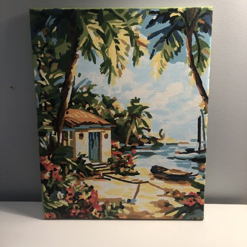 Tableau toile tendue peinture acrylique réf 8824