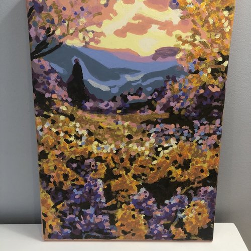 Tableau toile tendue peinture acrylique réf 8853