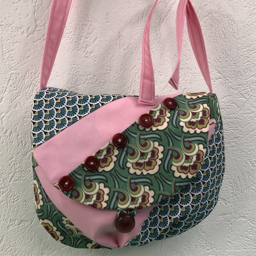 Sac minaudière tissus patchwork collection lina réf 1741