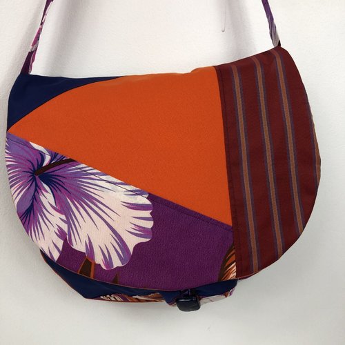 Sac besace tissus patchwork bandoulière collection lyna 0964