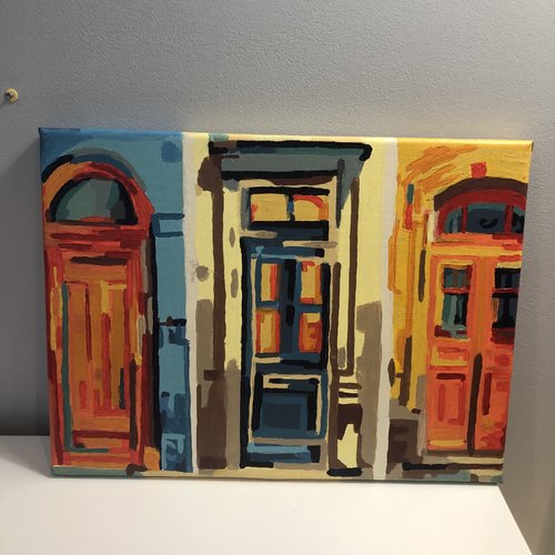 Tableau toile tendue peinture acrylique réf 8863