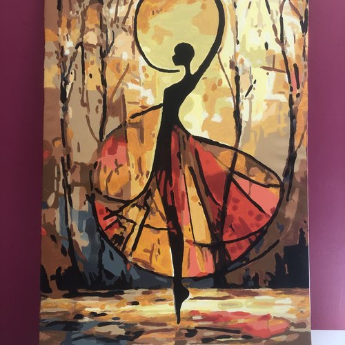 Tableau toile tendue peinture acrylique réf 8906