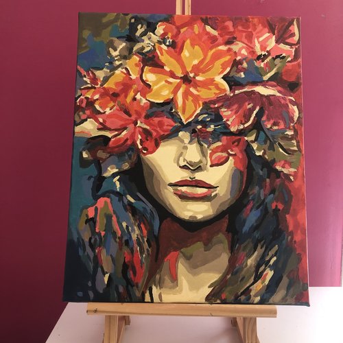 Tableau toile tendue peinture acrylique réf 8875