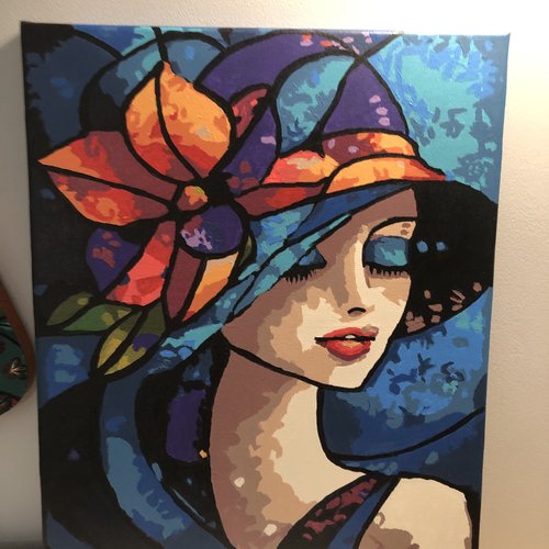 Tableau toile tendue peinture acrylique réf 8748