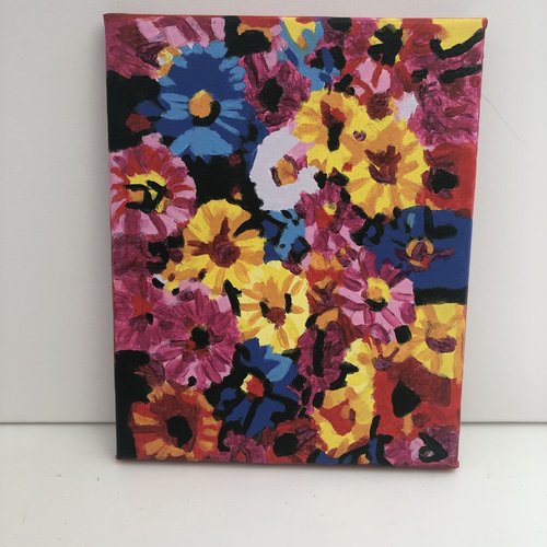 Tableau toile tendue peinture acrylique réf 8888