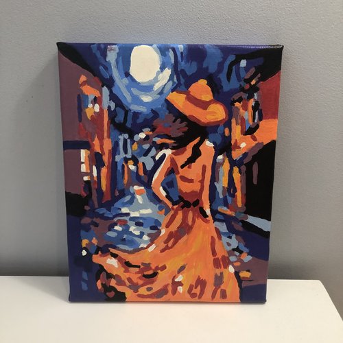 Tableau toile tendue peinture acrylique réf 8847