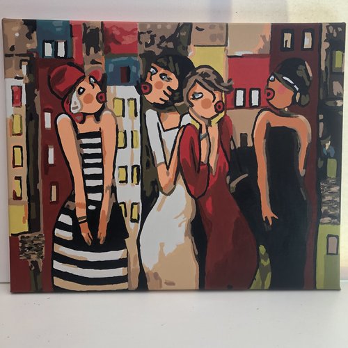 Tableau toile tendue peinture acrylique réf 9120