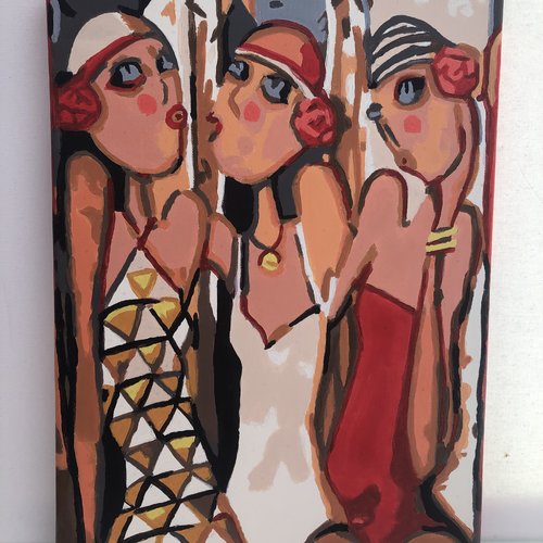 Tableau toile tendue peinture acrylique réf 9132